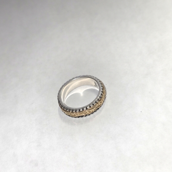 14k gold and sterling scroll design ring 
Size 5 - Picture 4 of 5